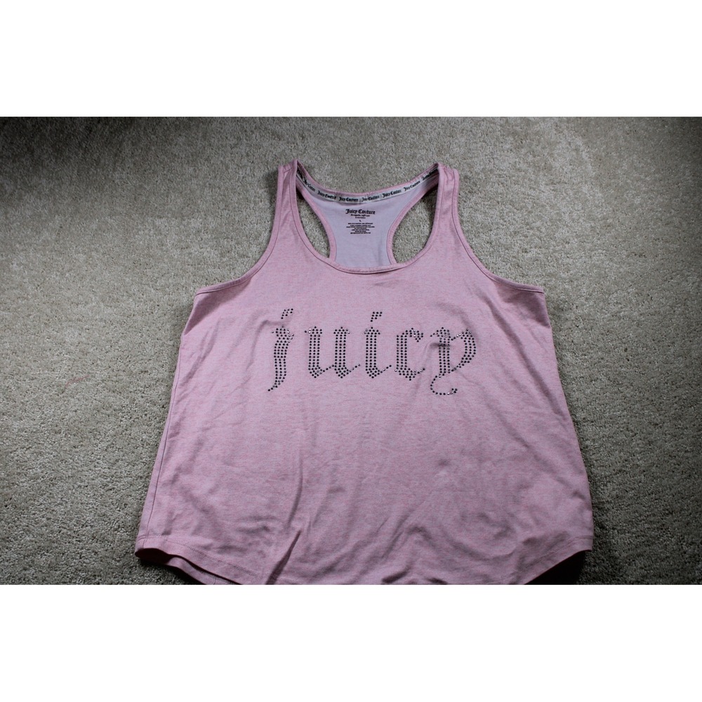 Juicy Couture Tank Top Sleepwear Rhinestone Sleeveless‎ Pink Women's Size L